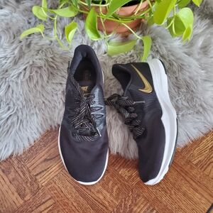 Nike Black and Gold Athletic Shoes